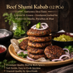 Beef Shami Kabab – 12 PCs | Frozen & Unfried | Ajwa Foods - Image 3