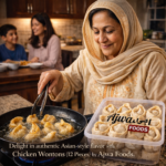 Chicken Wontons – 12 PCs | Frozen & Unfried | Ajwa Foods - Image 2