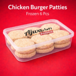 Chicken Burger Patties Frozen (6 Pcs) | Crispy & Juicy | Ajwa Foods