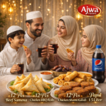 Ajwa Foods Ramzan Iftar Special Combo 1 | Beef Samosa, Chicken BBQ Rolls, Shami Kabab & Pepsi 1.5L - Image 2